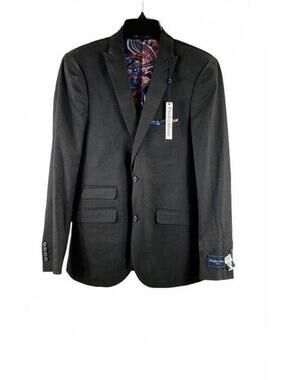 Paisley & Gray Ashton Sport Coat Charcoal Grey Paisley Lining NWT Size 34R